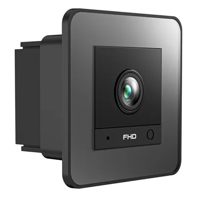 Caméra aquarium S20M caméra de sécurité intérieure avec audio bidirectionnel, prise en charge de la vision nocturne HD pour poissons et reptiles - Noir