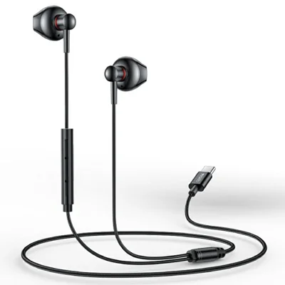 YESIDO YH49 Type-C Digital Earphones Lossless Audio Wired Earbuds for Desktop / Notebook / Tablet / Cell Phone - Black