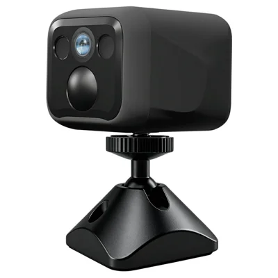 B01 Mini WLAN-Sicherheitskamera 3MP HD 1080P Nachtsicht PIR-Menscherkennung Drahtlose Überwachungskamera für Zuhause und Außenbereich – Schwarz