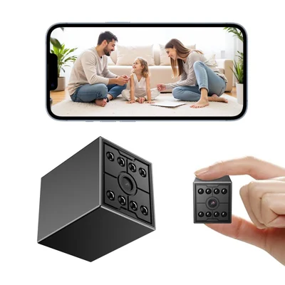 W09 WiFi HD Mini Night Vision Camera 720P Security Cam Motion Detection per Casa e Ufficio - Nero
