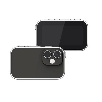 D03 Single Lens Magnetic Thumb Camera 2K Auto Focus 120 Degree Wide Angle 16X Zoom Pocket Camcorder for Sports - Black