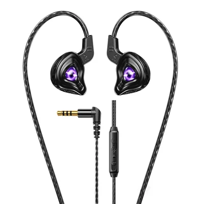 WEKOME YC09 3,5-mm-Kopfhörer mit HiFi-Sound, 10-mm-Treiber mit Mikrofon für Musik, Anrufe, Gaming – Schwarz
