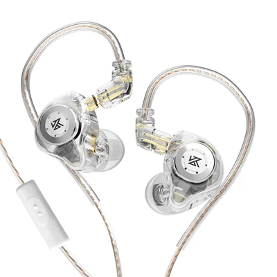 KZ EDX Pro Dynamic Drive Hifi 3,5 mm Verkabeltes In-ear-headset Phone Computer Music Earphone Mit Liniensteuermikrofon - Transparent