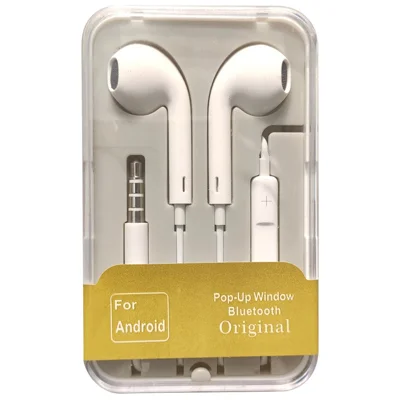 Volume Control Music Headset Tangle Free In-Ear Wired Earphone Surround Sound Headphone - For Android