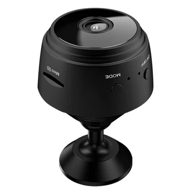 Câmera Miniatura A9 WiFi Wireless de Segurança e Monitoramento Remoto, APP: iwfcam - Preto