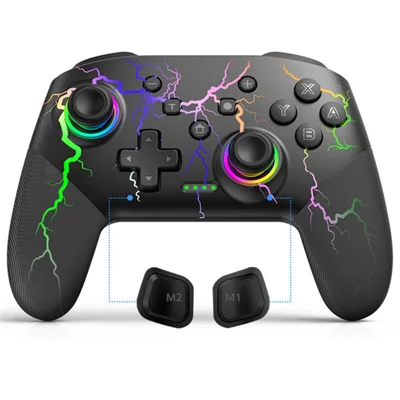 DATA FROG S80 Elite Edition-controller til Nintendo Switch / Switch Lite / OLED / PC trådløs Bluetooth-kompatibel spillekonsol, lynmønster