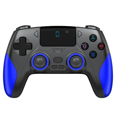 CM-620 For PS4  /  iOS  /  Switch 1.47 inch Screen Wireless Game Controller Dual Joystick Bluetooth-Compatible Gaming Controller - Black  /  Blue