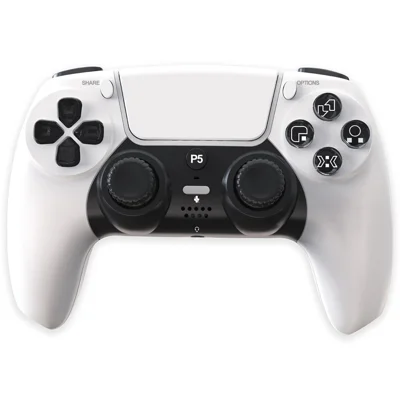 P50A Kabellose Spielecontroller für PS5, ergonomisches Design, 6-Achsen-Gyroskop, Dual-Vibration, Bluetooth-kompatibel, Gamepad – Weiß