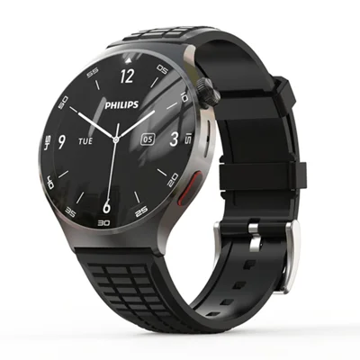 PHILIPS R10 Dictaphone Watch Bluetooth-compatible 5.3 Digital Voice Recorder Wristband for Business Training - Black / Fluororubber Band
