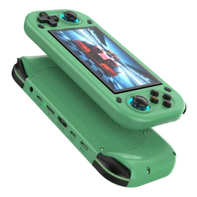 R43S Handheld Game Console 4.3 inch HD IPS Screen Arcade Gaming Device with Joysticks & HD Output - Green