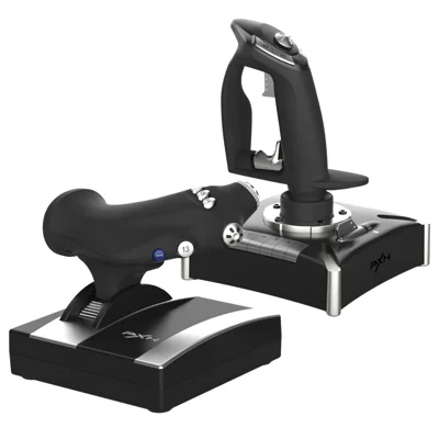 PXN 2119 PRO Flight Simulator Controller Joystick Throttle Set til PC Windows 10 Xbox One PS4 - Sort