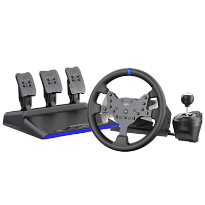 PXN V99 Force Feedback Racing Wheel 300mm Gaming Simulator 3,2 Nm Drehmoment til PC PS4 ETS2 - Sort