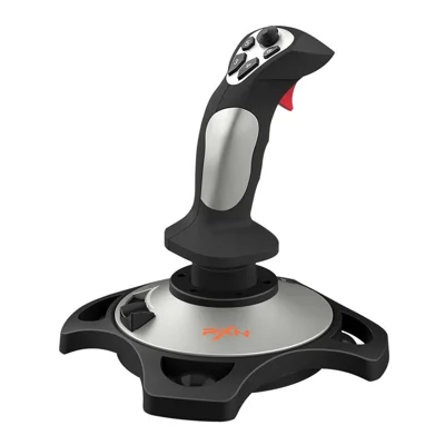 Manette de simulation de vol PXN-2113 PRO avec retour de vibration, 12 boutons programmables pour jeux PC - Noir