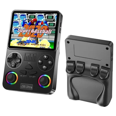Konsola Gamingowa J36 Ultra z 3,5-calowym Ekranem IPS, WiFi, Walkami RGB, Retro Przenośna Grająca - Czarny