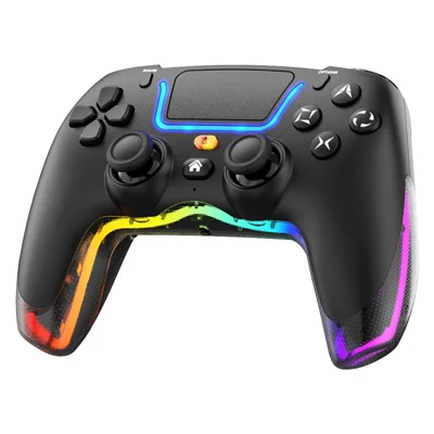Drahtloser Game-Controller P07 mit Hall-Effekt-Joysticks, Bluetooth-kompatibel 5.4, 1000-mAh-Akku für Sony PlayStation 5, Android, PC und iOS – Schwarz