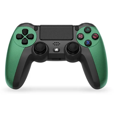KM048 Bluetooth-kompatibler kabelloser Controller für PS4 kabellose Spielkonsole 4.0 mit Lichtleiste, Unterstützung für 6-Achsen, Vibrationsfunktion - Grün
