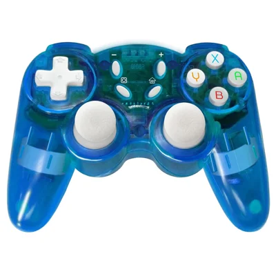 8591 For Nintendo Switch Cordless Game Controller Bluetooth-compatible Wireless Gaming Handle Grip Game Console - Blue