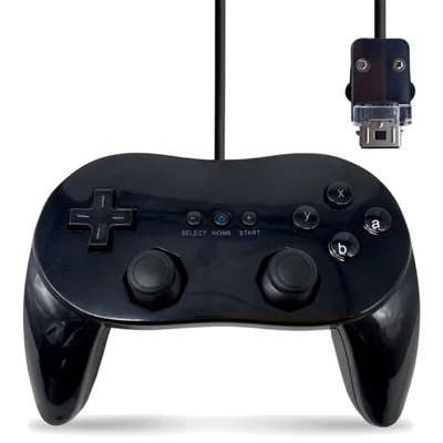 8553 Gamepad für Nintendo Wii, WiiU Spielekonsole, kabelgebundener Controller mit 1,1 m Kabel - Schwarz