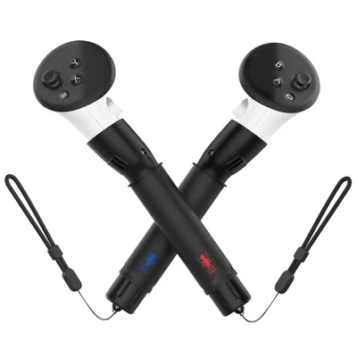 4-In-1 VR Gaming Controller Extension Cover For Meta Quest 3 Auxiliary Tool - Black