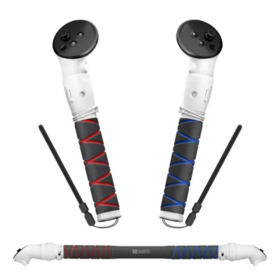 AMVR Q3JP1 For Meta Quest 3 VR Gaming Controller 3-in-1 Extension Grip Rod Auxiliary Tool