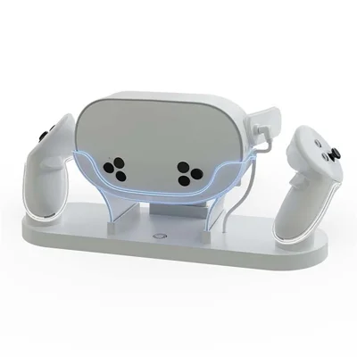 IPLAY HBV-637 For Meta Quest 3S / 3 VR Headset Charging Dock Controller Desktop Charger with LED Light