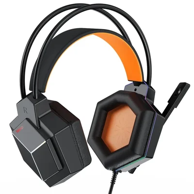 TRANYOO T-H4 For PC  /  MAC  /  Mobile Wired Gaming Headset Stereo Sound Over-Ear Headphones with RGB Light