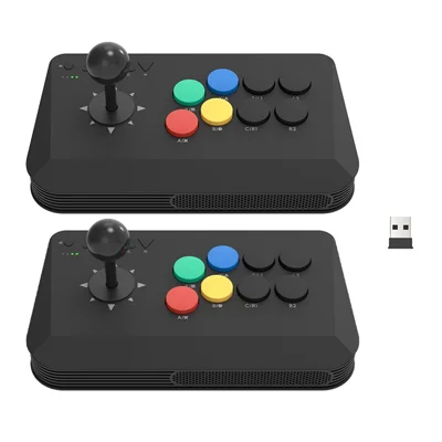 DATA FROG Y3A MAX 2Pcs 2.4G Drahtlose Joystick-Controller Arcade Game Station Unterstützung HD-Videoausgabe