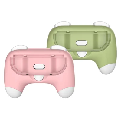 DOBE FOMIS ELECTRONICS TNS-3163S 2 Stück Joy-Con Griff für Nintendo Switch 2/Switch OLED/Switch Ergonomischer Controllergriff - Weiß+Rosa+Grün