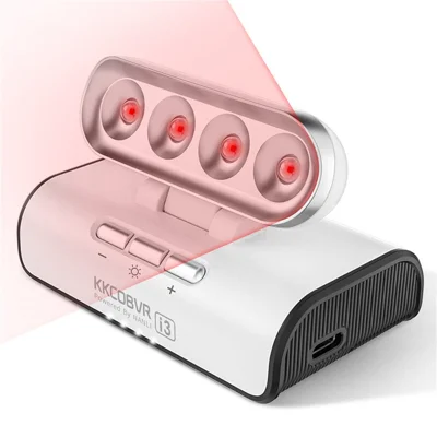 KKCOBVR i3 IR Tracking Base Station для Meta Quest 3 / 3S / Pro, инфракрасный улучшающий свет, 4 уровня яркости, аксессуар для VR - серебристо-белый