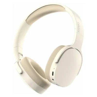 CELEBRAT A45 Trådlösa Bluetooth-kompatibla 5.4 vikbara överöronshörlurar 40 mm drivhögtalare för musik och spel - Beige