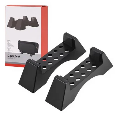 2Pcs / Set For Nintendo Switch 2 Cooling Stand Split Ventilated Desktop Storage Holder - Black
