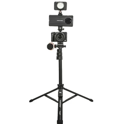 YUNTENG VCT-91666L Camera Statief Vlog Video Stand Selfiestick Telefoon Bluetooth-compatibele Live Streaming Beugel