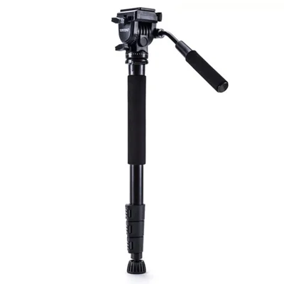 Yunteng VCT-558 voor Canon Nikon Sony camera DV DSLR videorecorder monopoot hydraulische vloeistof cardanische standaard