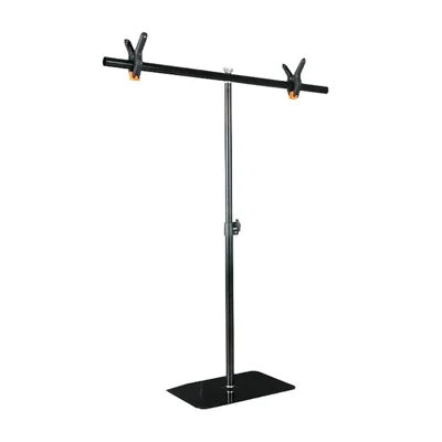 T-förmiger Fotohintergrundständer mit 2 Klammern Metall-Hintergrundständer - 68 x 83 cm