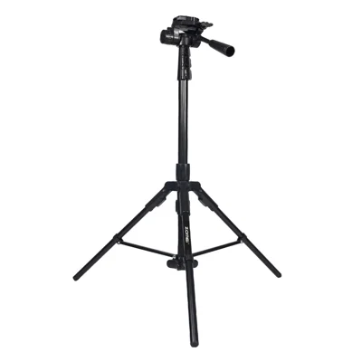 ZOMEI SQ190 Tripod Stand 190cm Extendable Floor Stand with 360 Degree Pan Head for Selfie Live Streaming - Black