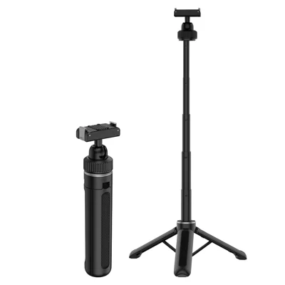 VT11 Magnetic Quick-Release Tripod Stand for DJI Osmo Nano / Action 6 Extendable Selfie Stick with 360 Degree Rotating Ball Head - Black