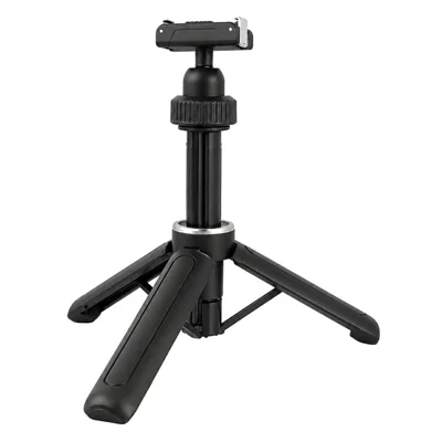 U052 Stativ für DJI Osmo Action 6 / 5 / 4 Magnetische Schnellwechselhalterung, Teleskopauszug, 360-Grad-Verstellbarer Stab – Schwarz
