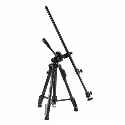 YUNTENG VCT-569 110 cm Verlängerungspole für DJI Osmo Pocket 4 / 3 mit 360-Grad-Stangenverstellung, Neigungsverstellbar mit 1/4-Zoll-Schraubgewindeanschluss – Schwarz