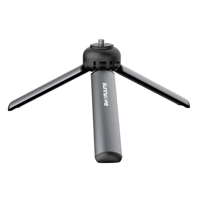 SUNNYLIFE TY-Q9404 Mini Version Tripod 1 / 4 Screw Adapter Desktop Camera Stand for DJI Osmo Mobile 6 / GoPro HERO 11 / Insta360 X3 - Titanium Grey