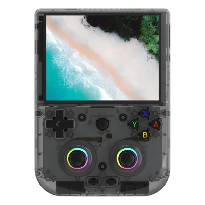 ANBERNIC RG406V Retro Bærbar Spillekonsol 4 tommer 960*720P IPS Touch Screen 128G Android 13 Spillekonsol - Transparent Sort