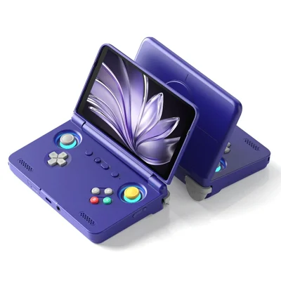 RETROID Pocket Flip2 Handheld Gaming Console 5,5 inch AMOLED-scherm Vouwbaar Gamepad, 8+128G Opslag - Paars
