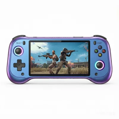 H55 PRO Handheld Game Console with 64GB TF Card 5.5 Inch IPS Screen Dual Joysticks WiFi Retro Gamepad - Iridescent Purple