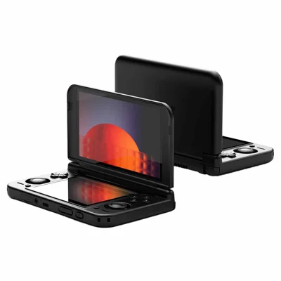 RETROID Pocket Duo Lite Dual Screen Flip Handheld Game Console QCS6125 4+64GB Android 15 Video Joystick - Black