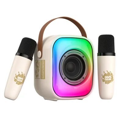 ONIKUMA L7 RGB Home Karaoke Machine Bluetooth-compatible Speaker with 2 Microphone - White