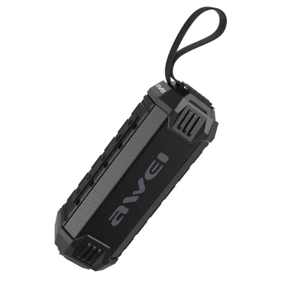 AWEI Y280 16W High Power Bluetooth-compatible Speaker IPX4 Waterproof Outdoor Portable Subwoofer - Black