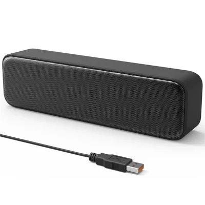 LLR505 USB Powered Speaker for Desktop PC Dual Horn Enhanced Bass Stereo Sound Soundbar