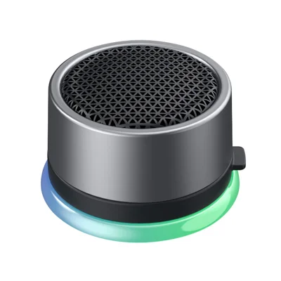 CWS07 Portable Magnetic TWS Bluetooth-compatible Speaker with RGB Light for Outdoor Cycling Camping Mini Subwoofer - Black