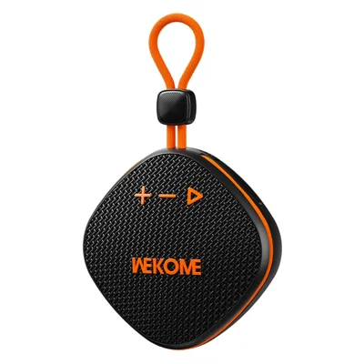 WEKOME WD-07 Outdoor Bluetooth-Compatible Speaker Portable Powerful Bass Splash-proof Music Player - Black+Orange