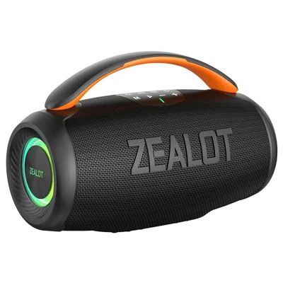 ZEALOT P11 50W Portable Bluetooth-Compatible Speaker RGB Light USB / TF / Aux TWS Wireless Bass Subwoofer - Black