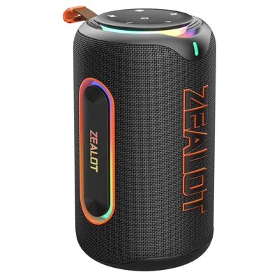 ZEALOT-MP1 Portable Bluetooth-Compatible Speaker 60W Enhanced Bass Waterproof Loudspeaker - Black